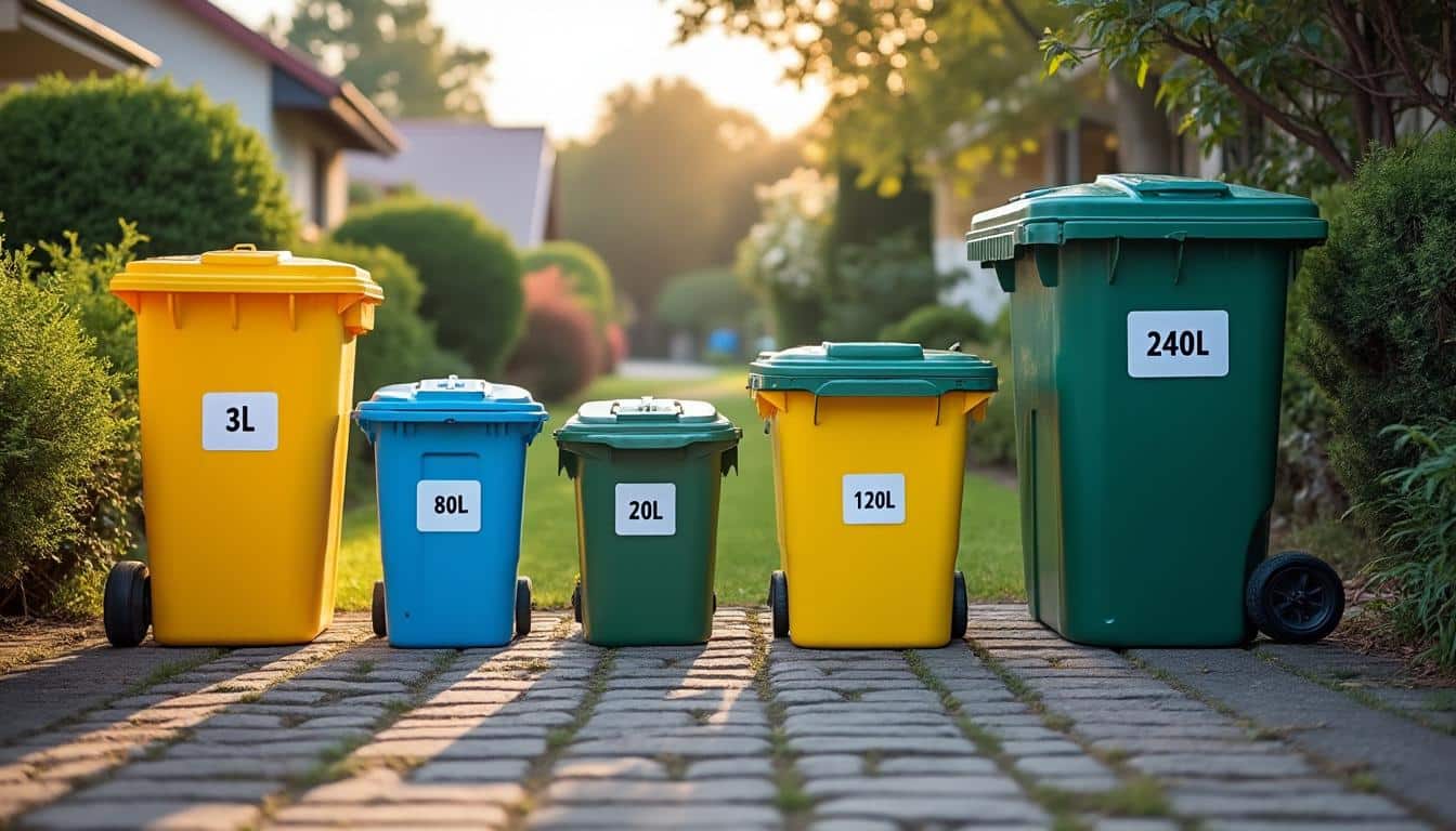 Illustration: Comprendre les volumes standards des contenants pour déchets